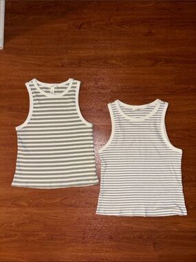 H&M Stripped Tank Tops - size L